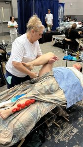 Various massage competitors in Michigan massage championship 2023